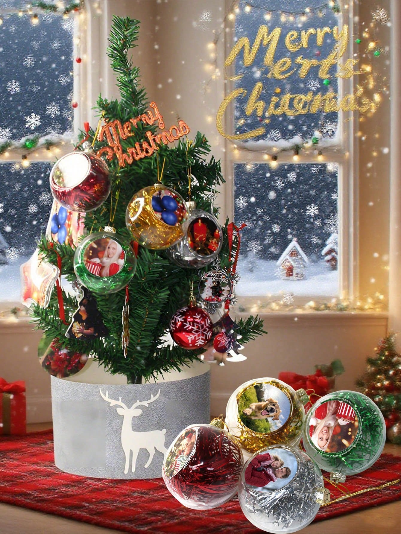 Christmas Decoration Balls with Customizable Photos